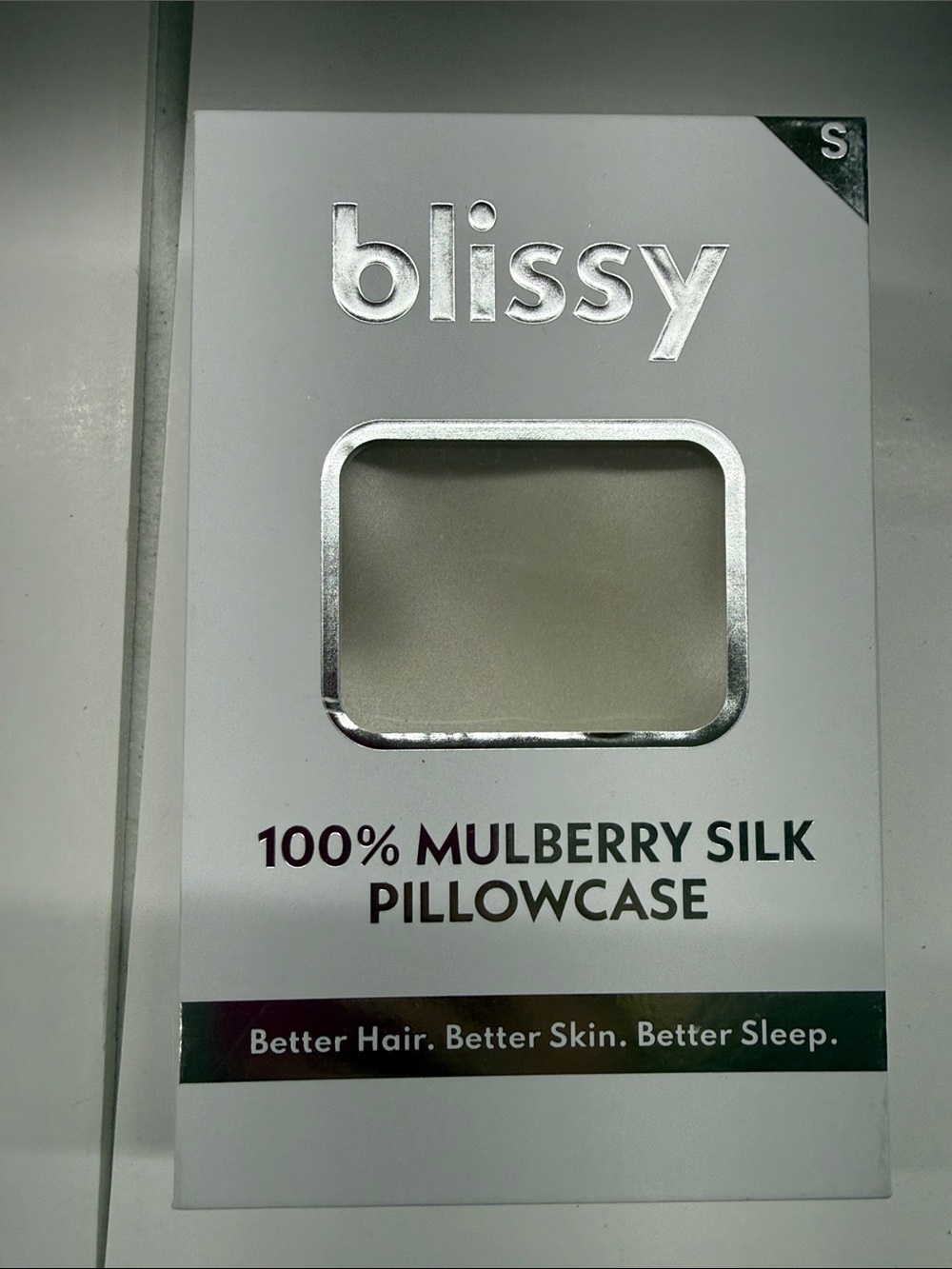 Blissy 100% Mulberry Silk Pillowcase - Light Cream (S)